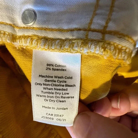 Talbots Corduroy Straight Leg Pants Women’s Size 10 okra Color Cord Stretch - Picture 12 of 13